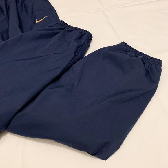 Nike 90s 2000s Vintage Basketball pants ankle zip navy embroidered swoosh Y2K XL - Picture 3 of 10